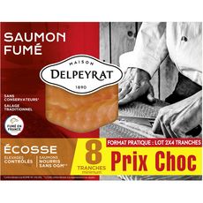DELPEYRAT Saumon fumé d'Ecosse 8 tranches 260g