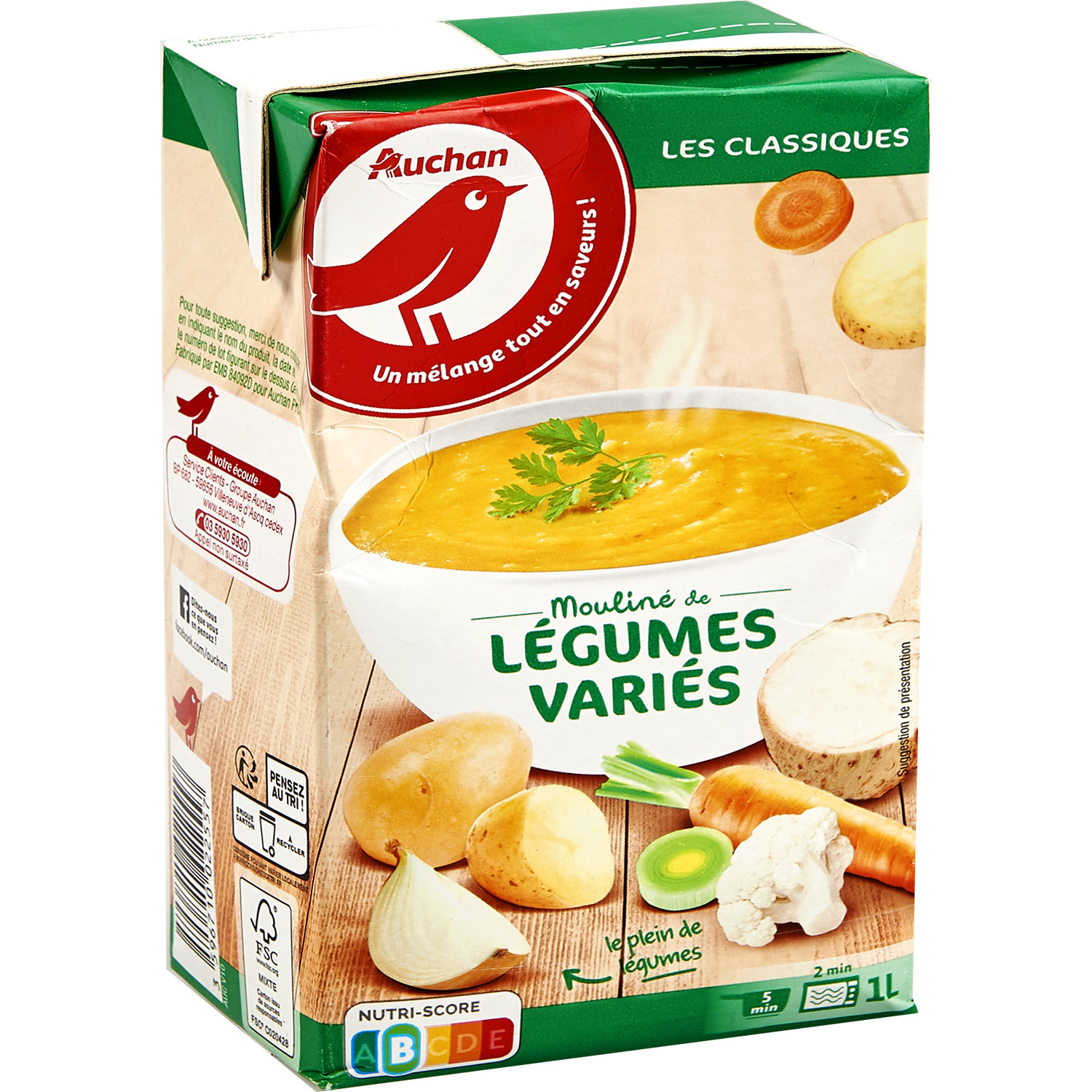 KNORR Soupe veloutée 9 légumes 2 personnes 2x30cl pas cher 