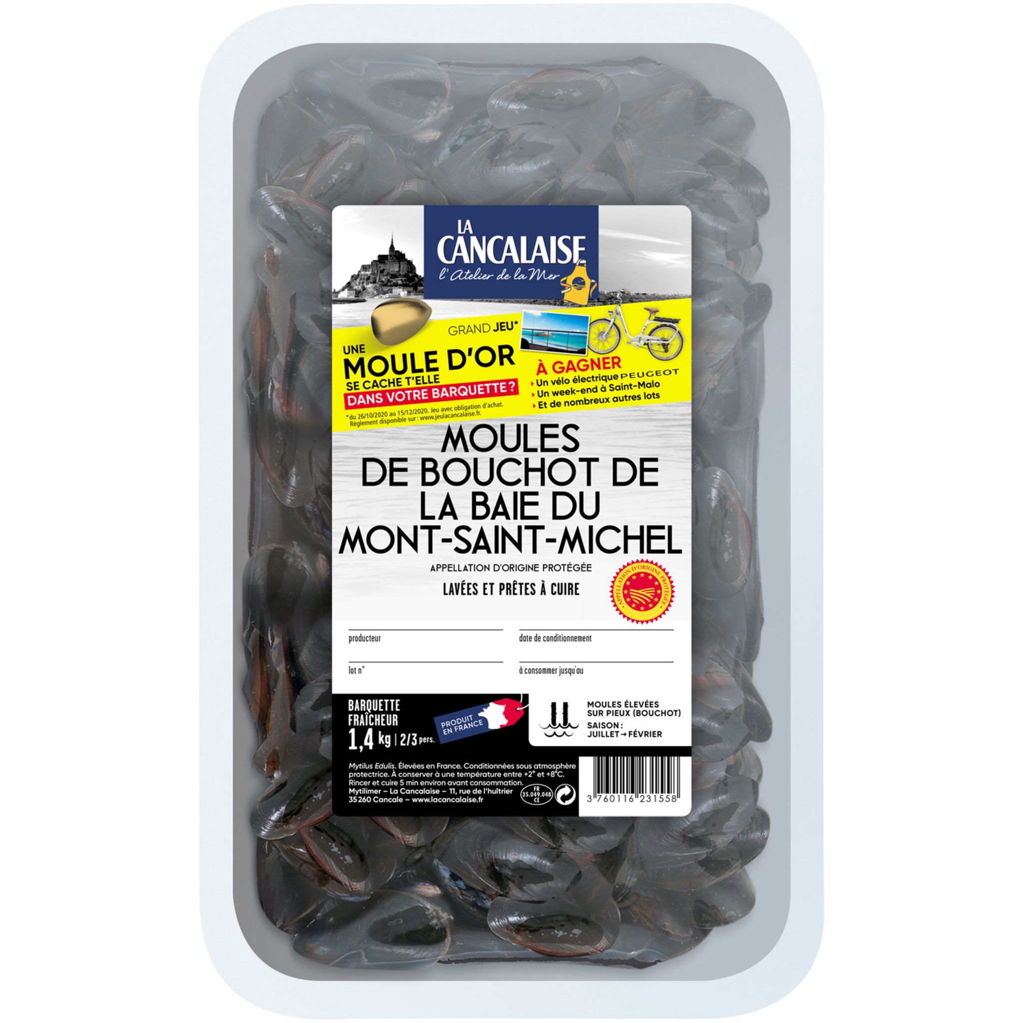 Moules de Bouchot IGP : la barquette de 2Kg à Prix Carrefour