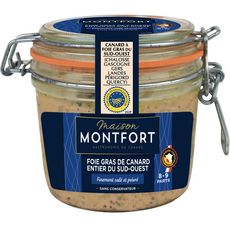 MONTFORT Foie gras entier  de canard du Sud-Ouest bocal 8/9 parts 360g