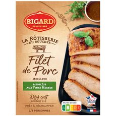 BIGARD Filet de porc cuit et son jus aux plantes aromatiques 2-3 portions 400g