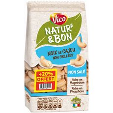 VICO Natur'& bon noix de cajou non grillées non salé 200g+ 20% offert