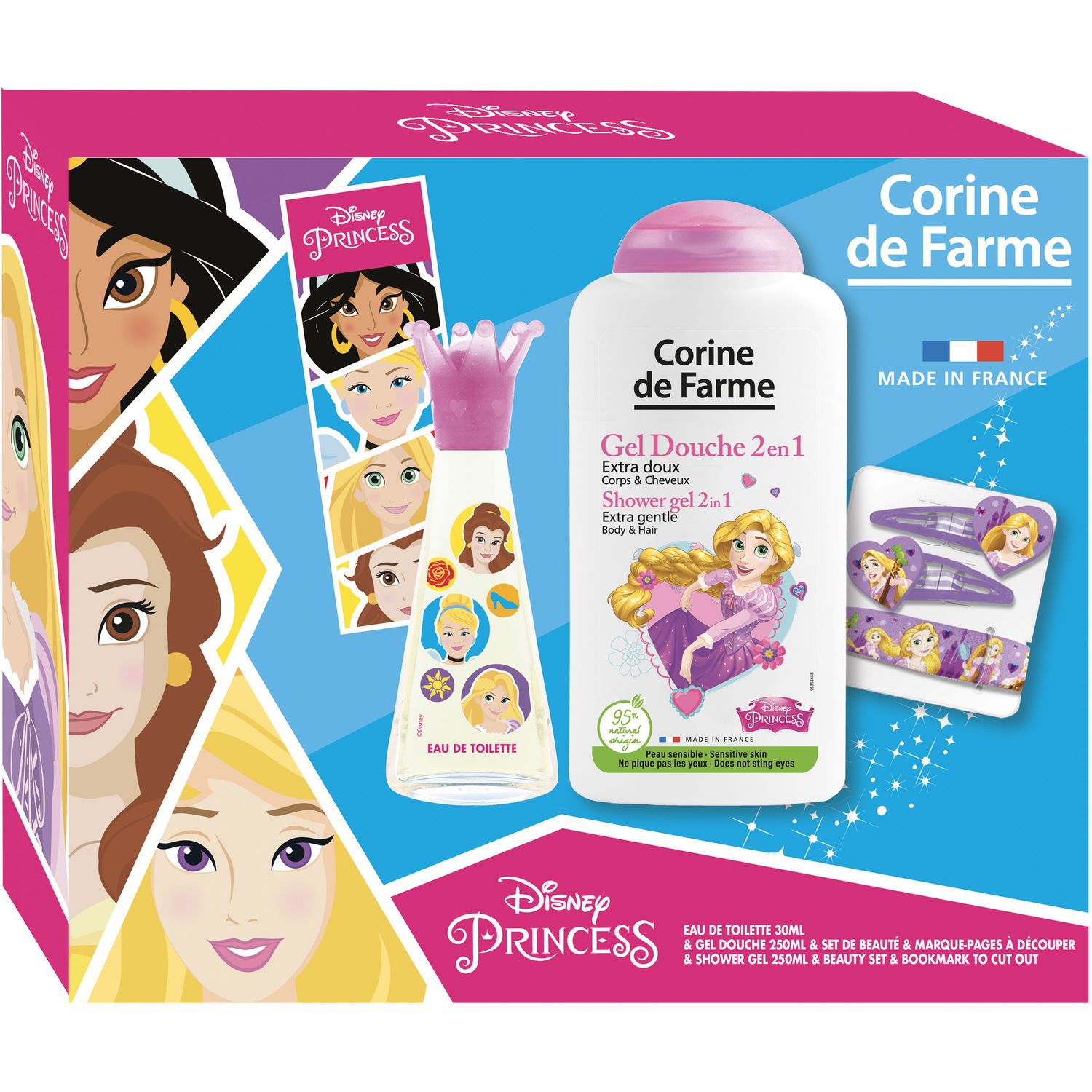 CORINE DE FARME Coffret Reine des Neiges eau de toilette gel douche et  accessoires 2 produits + Accessoires 1 coffret pas cher 