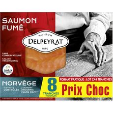 DELPEYRAT Saumon fumé de Norvège 2x4 tranches 300g