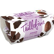 TAILLEFINE Mousse au chocolat allégée chocolat 1,9% MG 4x60g
