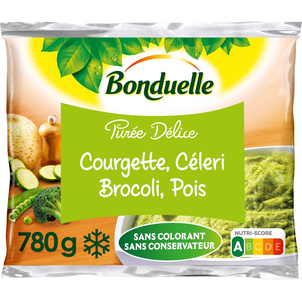 Bonduelle Puree Courgette Celeri Brocolis Et Pois 4 Portions 780g Pas Cher A Prix Auchan