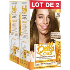 GARNIER Garnier Belle Color coloration permanente 63 blond foncé doré naturel x2 2x3 produits 2 kits