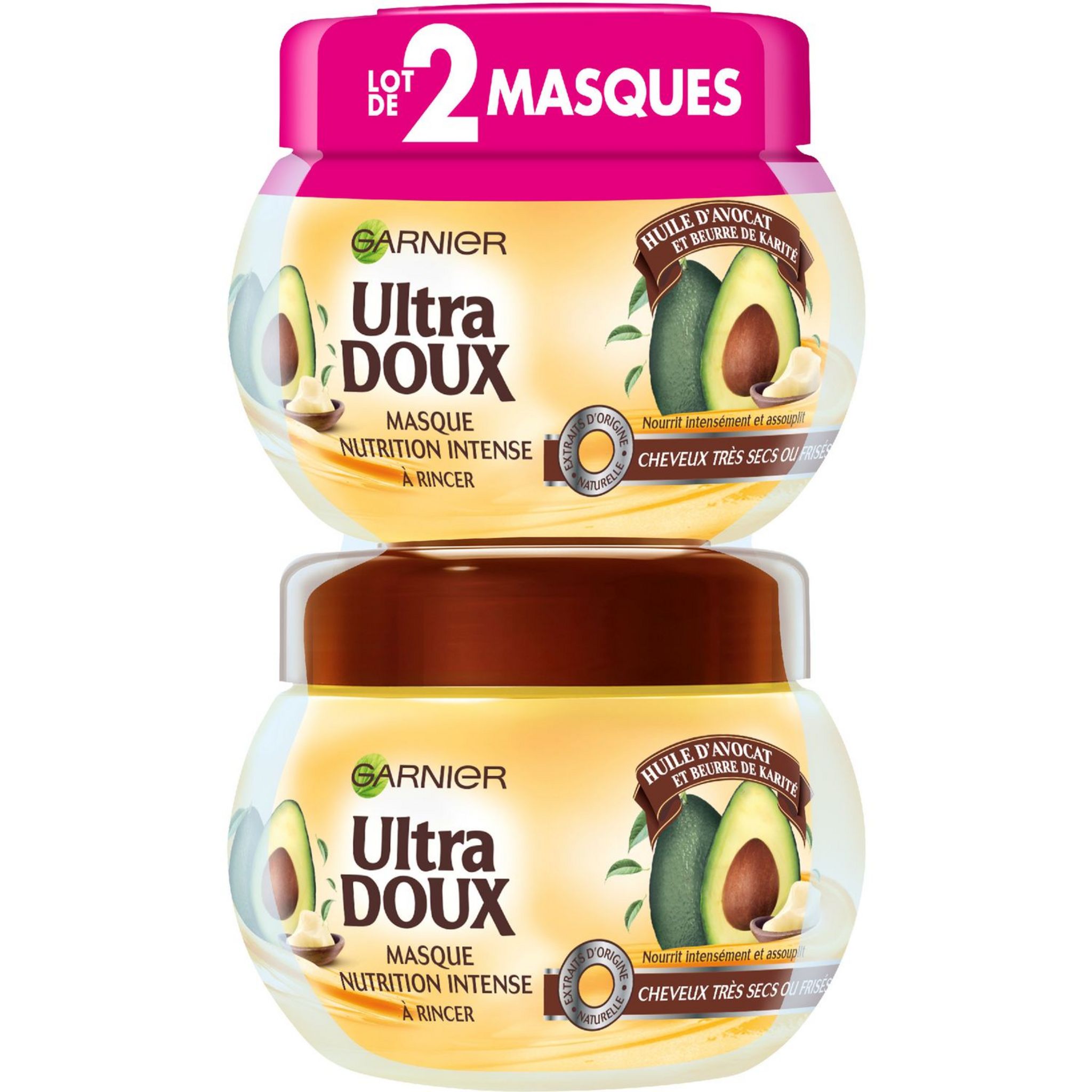 Masque GARNIER Ultra Doux à l'huile d'avocat et beurre de karité - 320 ml -  Cdiscount Au quotidien