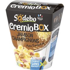 SODEBO Sodebo cremio pastabox jambon champignon sans couverts 280g 1 portion 280g