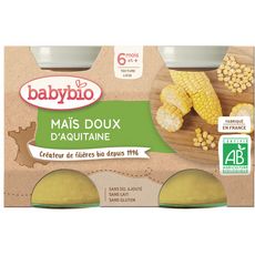 BABYBIO Babybio maïs doux 2x130g dès 6 mois