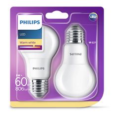 PHILIPS Philips Ampoule led E27 sphère 60w standard x1 1 pièce