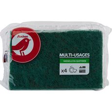AUCHAN Tampon grattant multi- usages 4 tampons