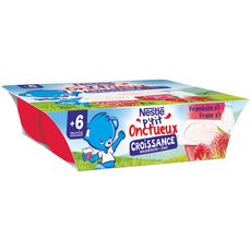 Nestle P Tit Onctueux Pot Dessert Lacte Fraise Framboise Des 6 Mois 6x60g Pas Cher A Prix Auchan