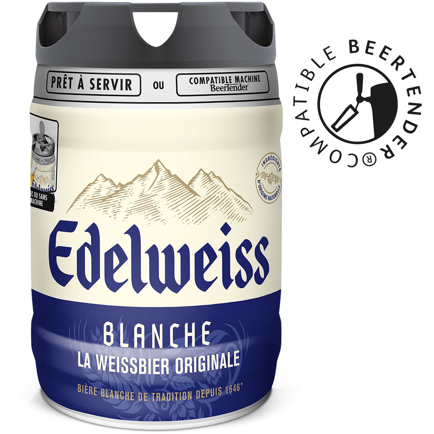 EDELWEISS Bière blanche original fût pression 5% 5l pas cher 
