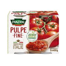 PANZANI Pulpe fine purée de tomates  2x400g