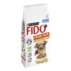 PURINA Fido croq'mix croquettes volaille et légumes pour chien senior 7kg