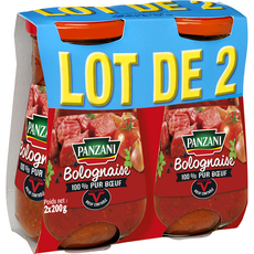 PANZANI Sauce bolognaise pur bœuf 2x200g 400g