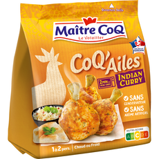 MAITRE COQ Coq'Ailes Manchons de poulet Indian curry 1 à 2 personnes 250g