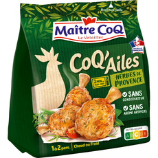 MAITRE COQ  Coq'Ailes Manchons de poulet aux herbes de Provence 1 à 2 personnes 250g