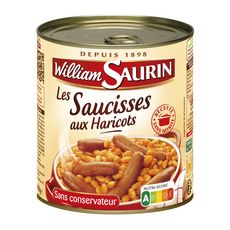 WILLIAM SAURIN Les saucisses aux haricots  840g