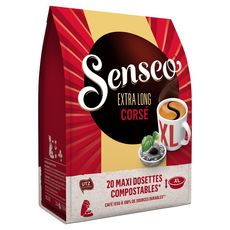 SENSEO  Maxi dosettes de café compostables extra long corsé 20 dosettes 250g