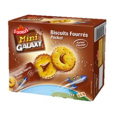 ST GEORGES Mini galaxy biscuits fourrées chocolat sachets fraîcheur  4x6 biscuits 168g