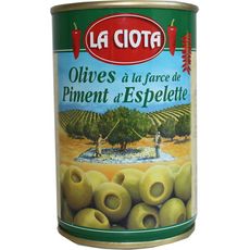LA CIOTA Olives vertes à la farce de Piment d'Espelette 120g