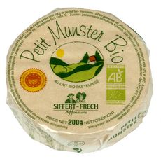 SIFFERT-FRECH Petit munster au lait pasteurisé AOP bio 200g