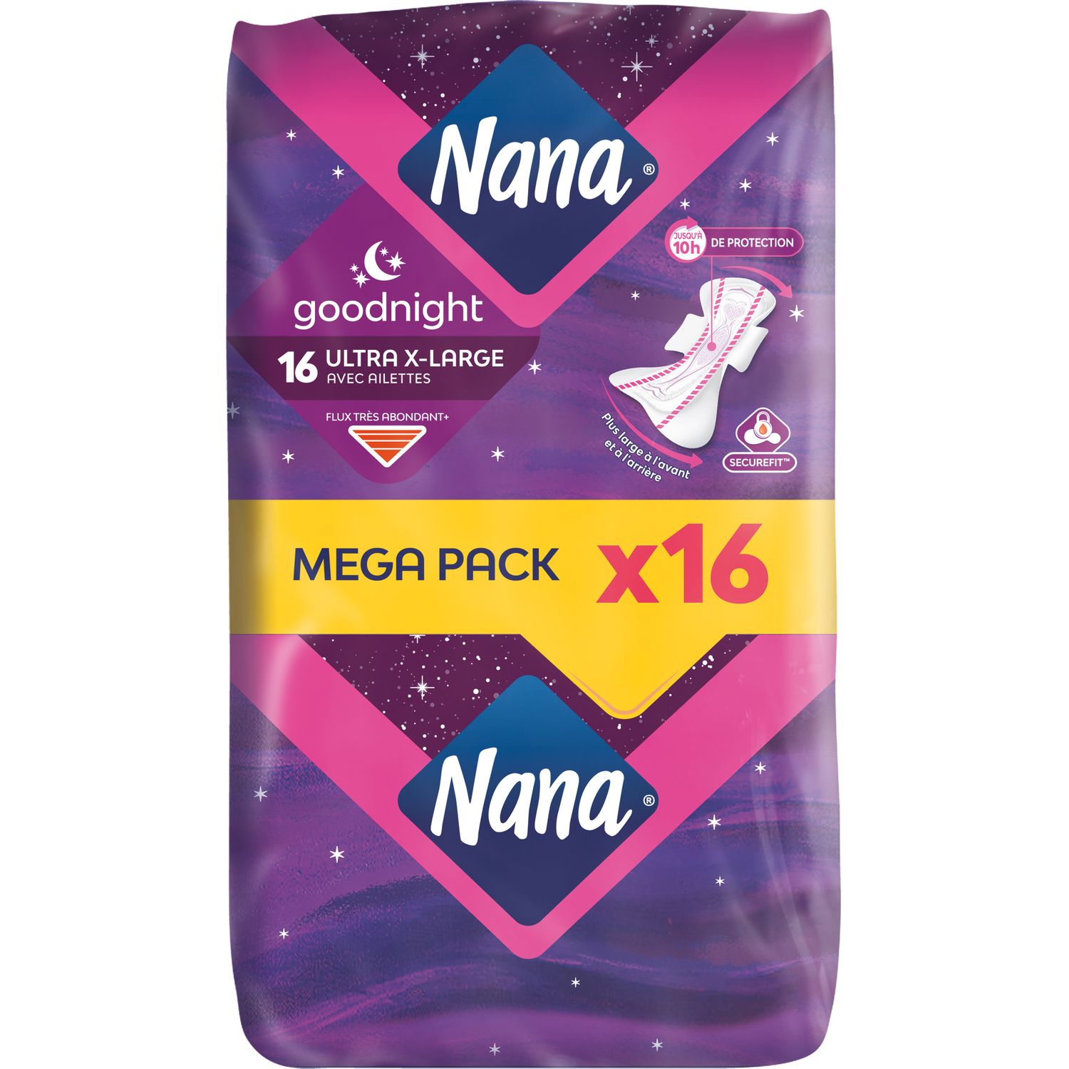 NANA Serviettes hygiéniques avec ailettes ultra normal plus 112 serviettes  8x14 serviettes pas cher 