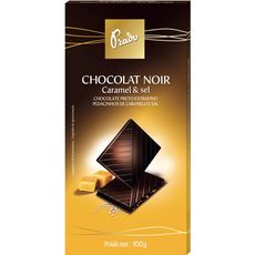 PRADO Tablette de chocolat noir caramel et sel 100g