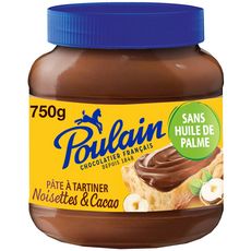 POULAIN Pâte à tartiner noisettes et cacao sans huile de palme 750g