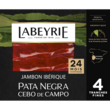 LABEYRIE Jambon ibérique Pata Negra 24 mois d'affinage 4 tranches fines 60g