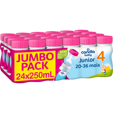 CANDIA Baby Junior Aliment lacté pour bébé dès 20 mois 24 bouteilles de 25cl