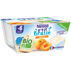 Nestle P Tit Brasse Dessert Lacte Biologique Aux Fruits Pour Bebe Des 6 Mois 4x90g Pas Cher A Prix Auchan