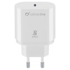 CELLULAR Adaptateur Chargeur rapide USB-C pour Samsung - Blanc