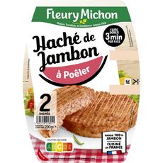 FLEURY MICHON Le haché de jambon à poêler 2 pièces 2x100g