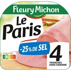 FLEURY MICHON Jambon sans couenne 4 tranches 160g