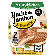 FLEURY MICHON Le haché de jambon emmental fondu 2x100g