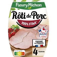 FLEURY MICHON Rôti de porc 4 tranches 160g