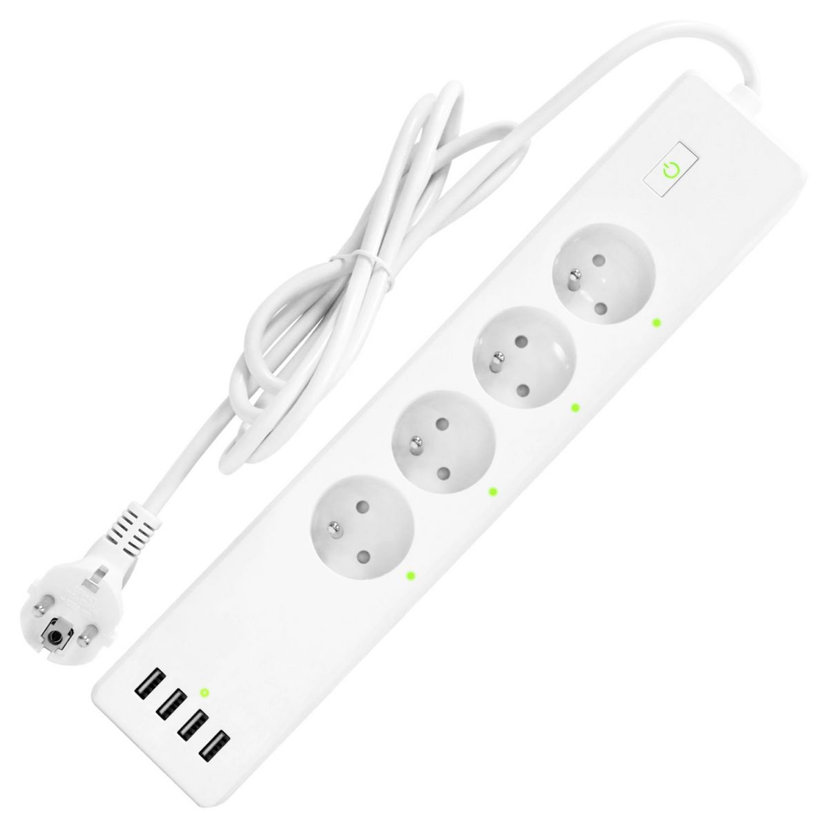 LOGICOM Multiprise connectée Home Strippy programmable - Blanc pas cher 