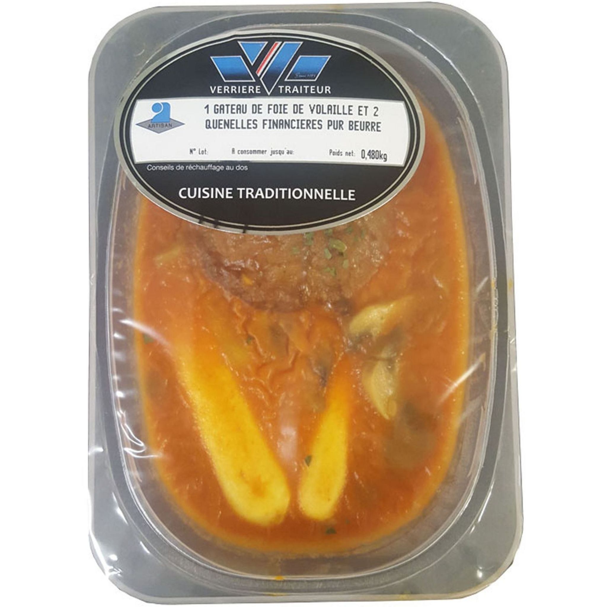 Verriere Traiteur Gateau De Foie De Volaille Et Quenelles Financieres Pur Beurre 1 Gateau Et 2 Quenelles 480g Pas Cher A Prix Auchan