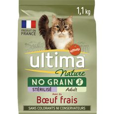 Ultima Nature Nature No Grain Croquettes Boeuf Legumes Pour Chat Sterilise 1 1kg Pas Cher A Prix Auchan