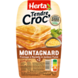 HERTA Tendre Croc' montagnard fromage à raclette et jambon fumé 2 pièces 200g