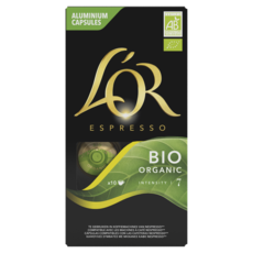 L'OR Capsules de café espresso bio intensité 7 compatibles Nespresso 10 capsules 52g