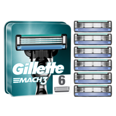 GILLETTE Mach3 recharges de lames de rasoir pour homme 6 recharges