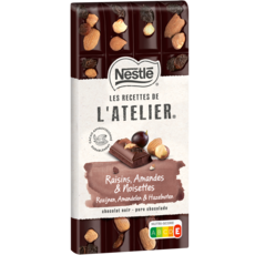 NESTLE Tablette de chocolat noir raisins amandes noisettes 170g