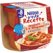 NESTLE P'tite recette bol spaghetti à la bolognaise dès 8 mois 2x200g