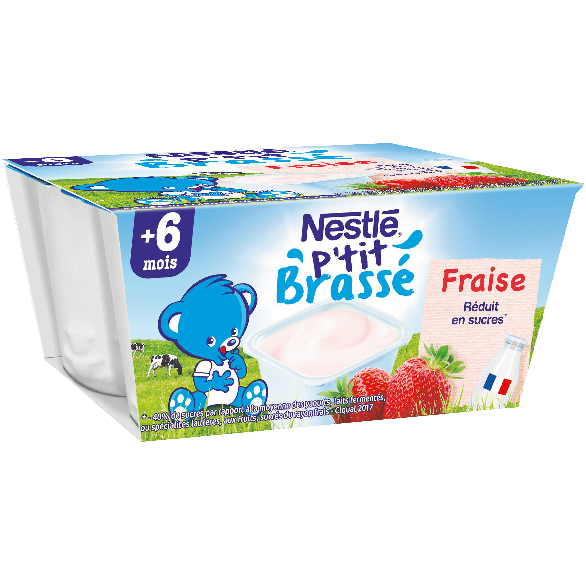 Nestle P Tit Brasse Petit Pot Dessert Lacte A La Fraise Des 6 Mois 4x100g Pas Cher A Prix Auchan