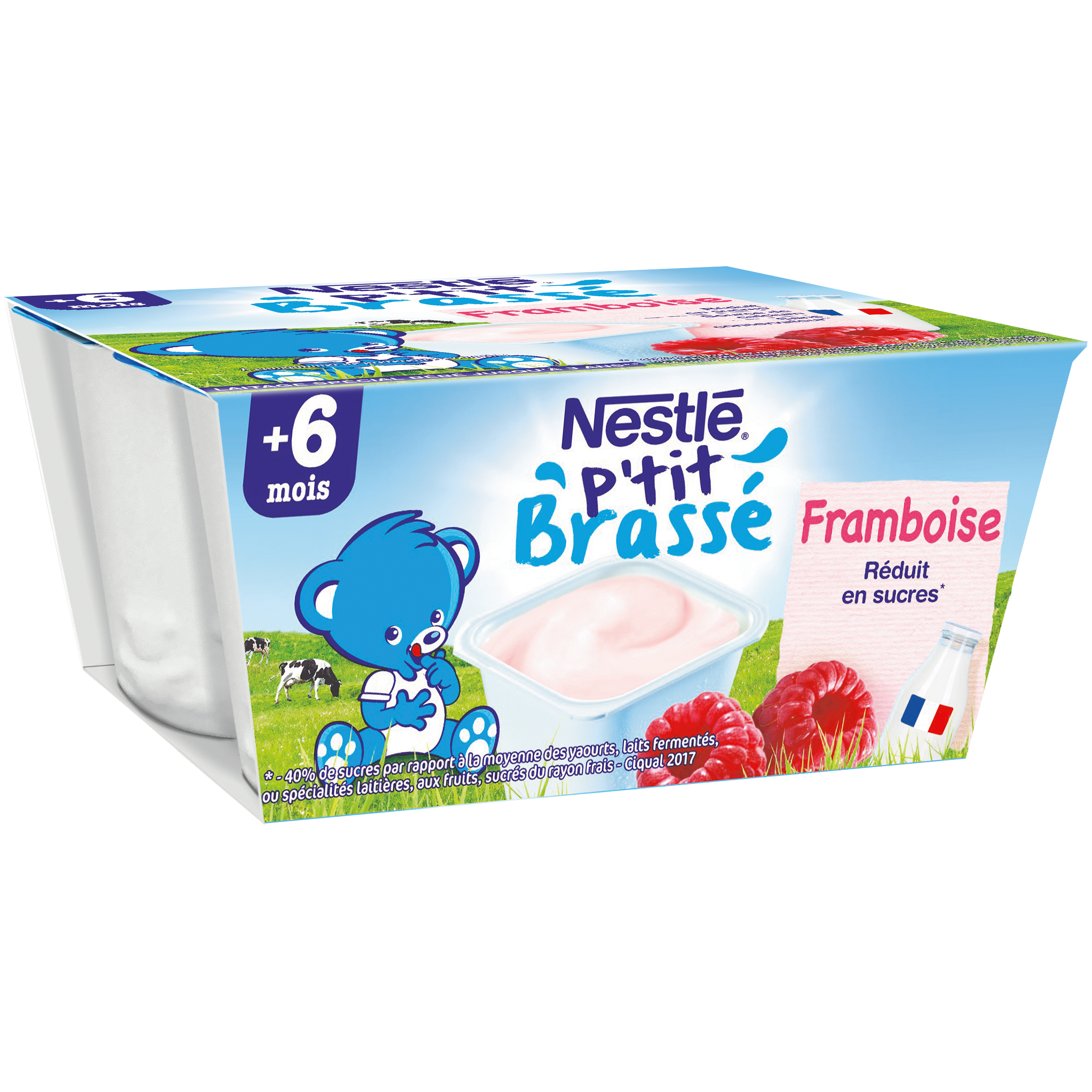 Nestle P Tit Brasse Petit Pot Dessert Lacte Framboise Des 6 Mois 4x100g Pas Cher A Prix Auchan