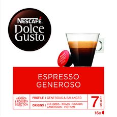 DOLCE GUSTO Capsules de café espresso generosodosette 16 dosettes 112g